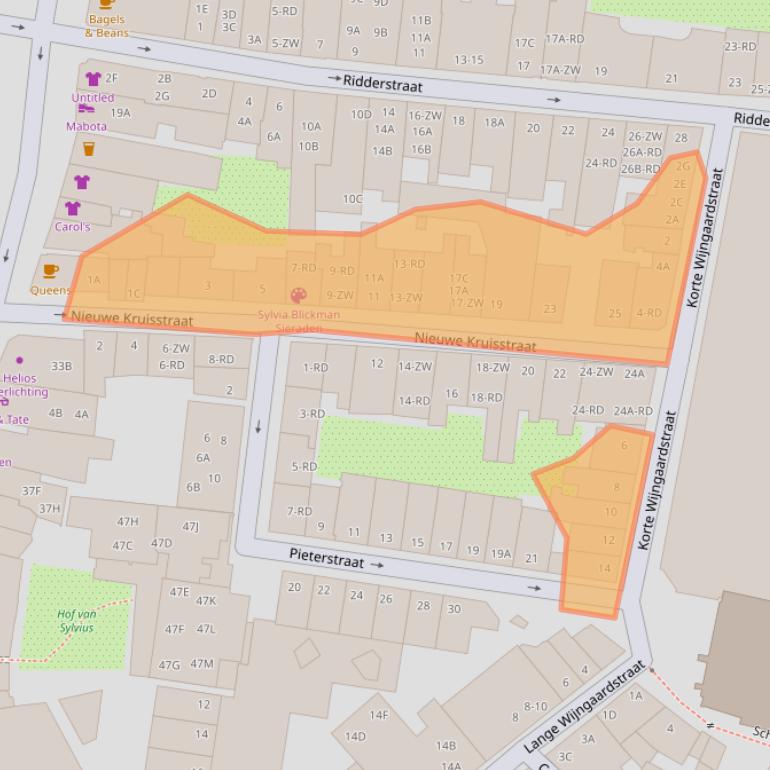 Kaart van postcodegebied 2011RN.