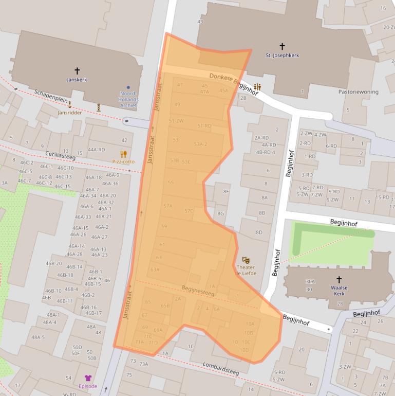 Kaart van postcodegebied 2011RV.