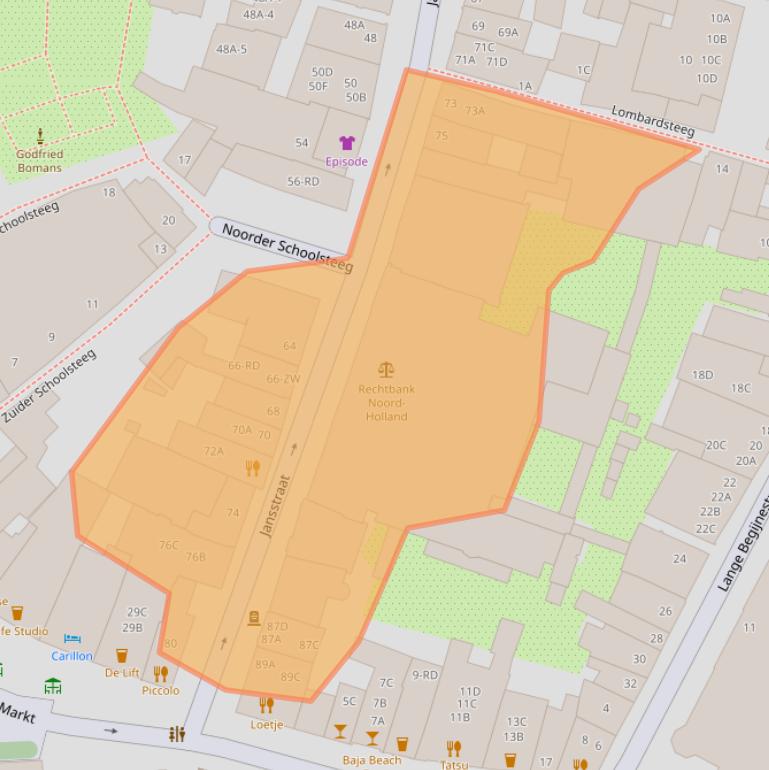 Kaart van postcodegebied 2011RW.