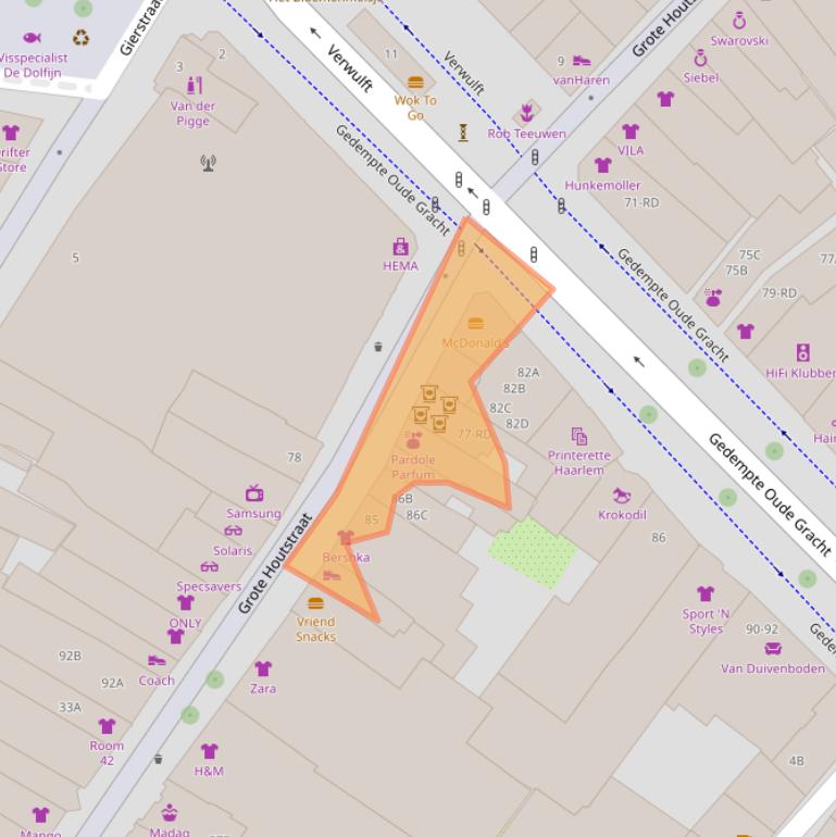 Kaart van postcodegebied 2011SG.