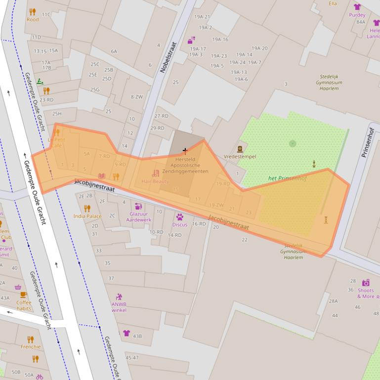 Kaart van postcodegebied 2011TG.