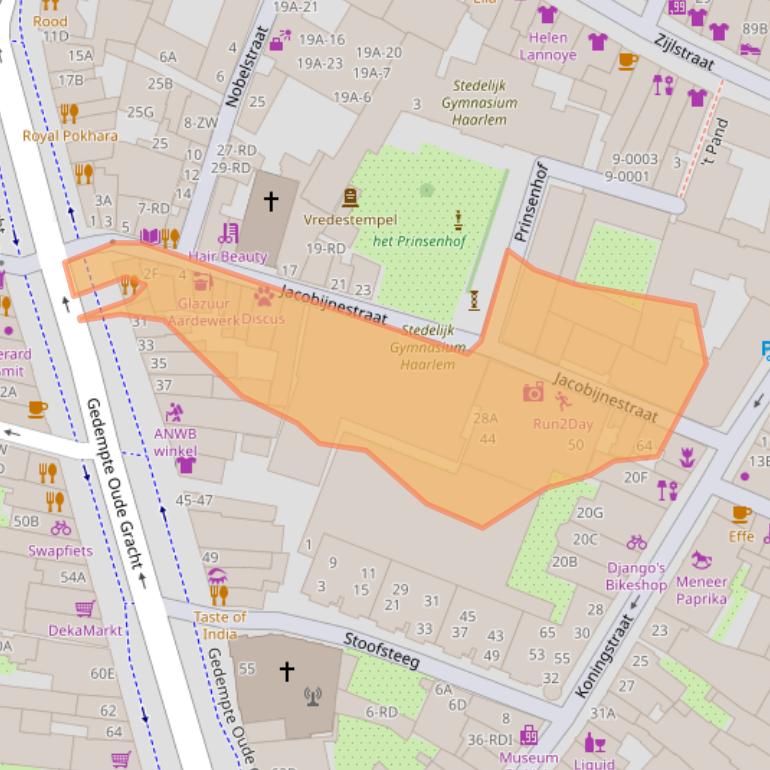 Kaart van postcodegebied 2011TH.