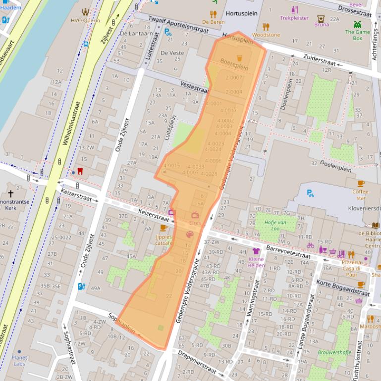 Kaart van postcodegebied 2011WD.