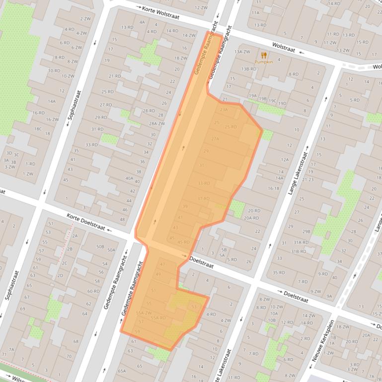Kaart van postcodegebied 2011WG.
