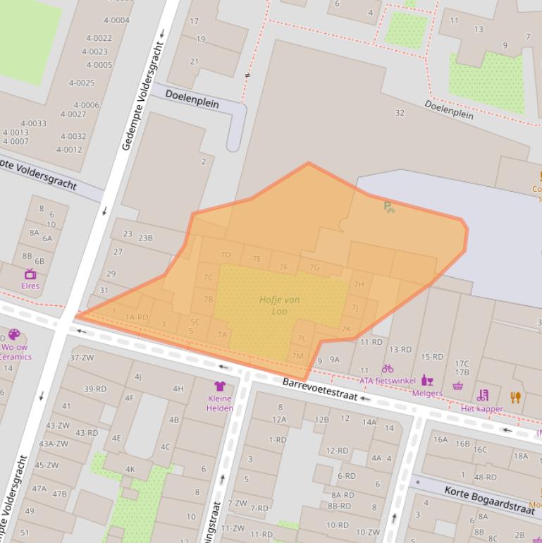 Kaart van postcodegebied 2011WL.