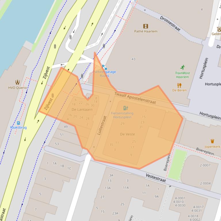 Kaart van postcodegebied 2011WM.