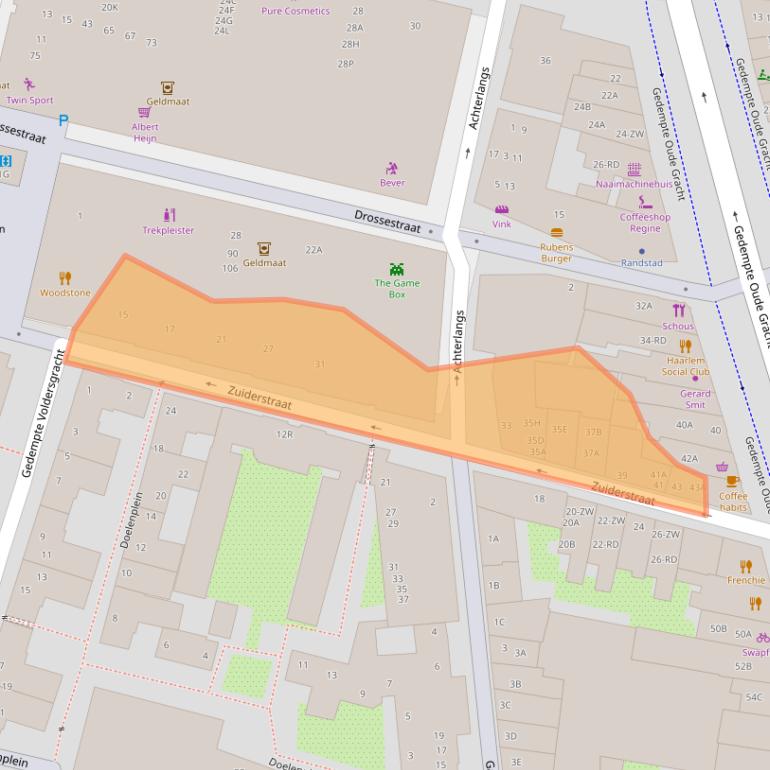 Kaart van postcodegebied 2011XS.