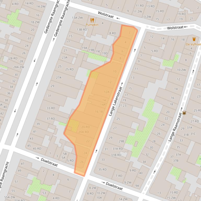 Kaart van postcodegebied 2011ZC.