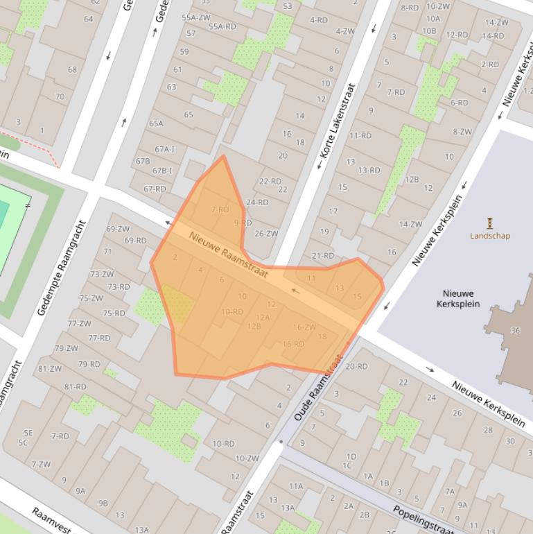 Kaart van postcodegebied 2011ZE.