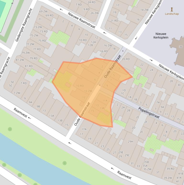 Kaart van postcodegebied 2011ZG.