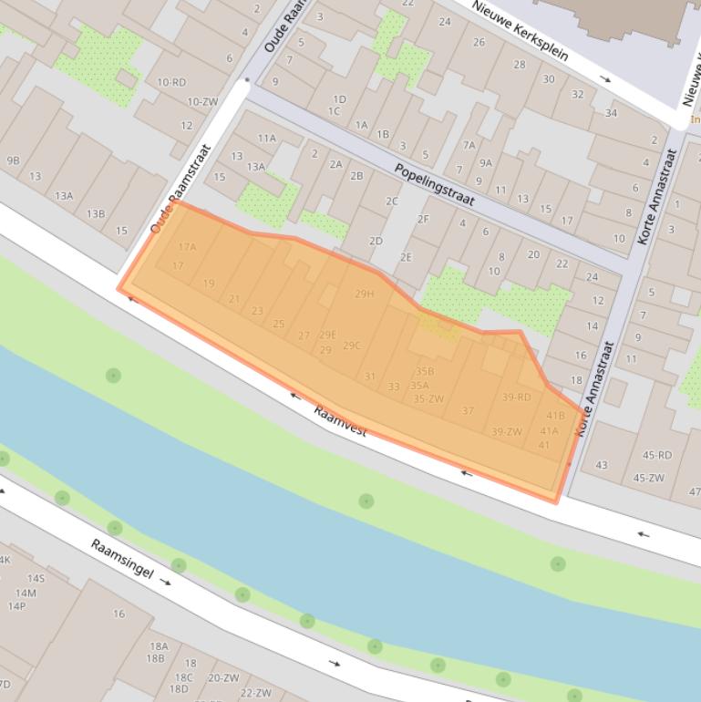Kaart van postcodegebied 2011ZJ.