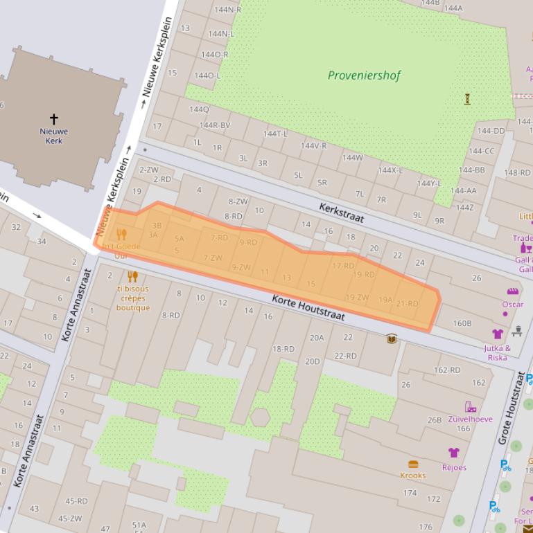 Kaart van postcodegebied 2011ZN.