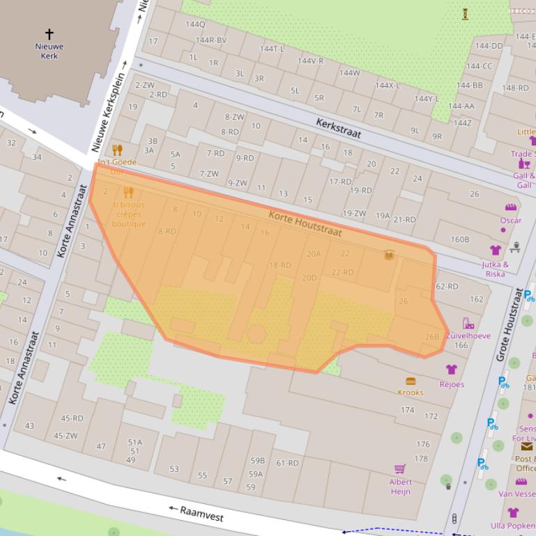 Kaart van postcodegebied 2011ZP.
