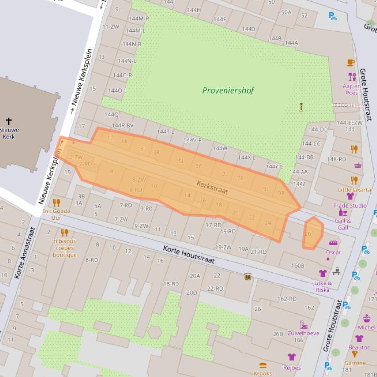 Kaart van postcodegebied 2011ZR.
