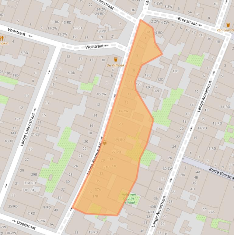 Kaart van postcodegebied 2011ZV.