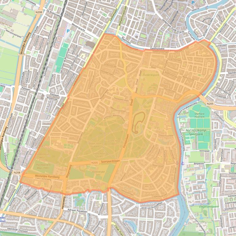 Kaart van postcodegebied 2012.