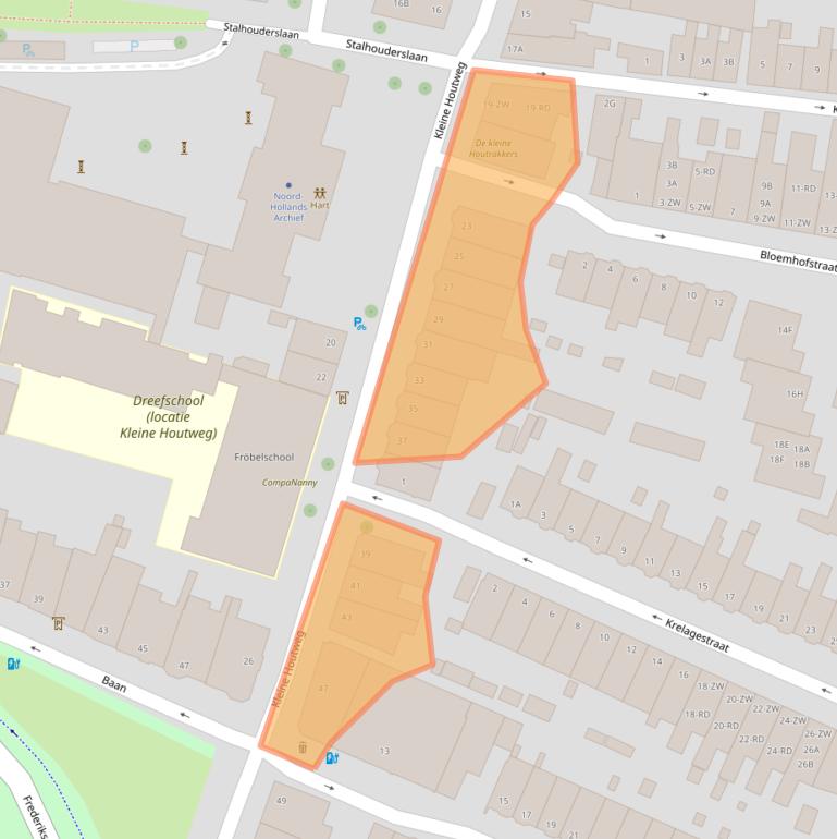 Kaart van postcodegebied 2012CB.