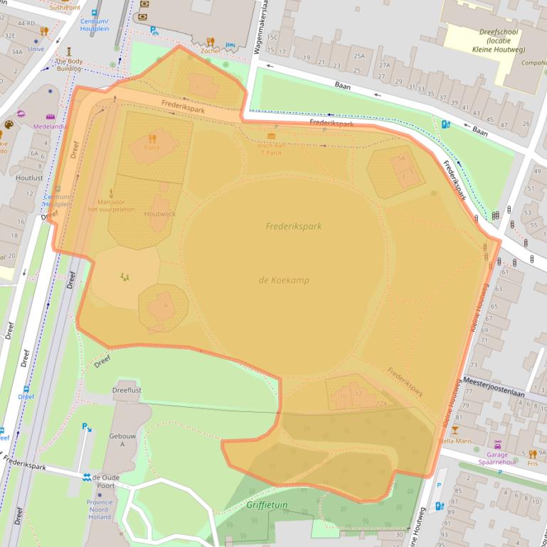 Kaart van postcodegebied 2012DA.