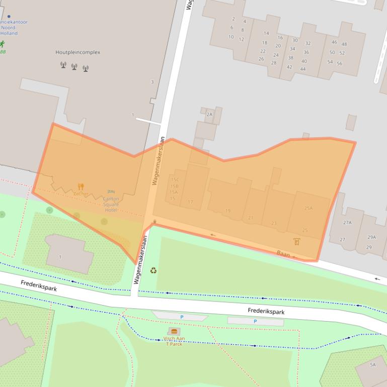 Kaart van postcodegebied 2012DB.