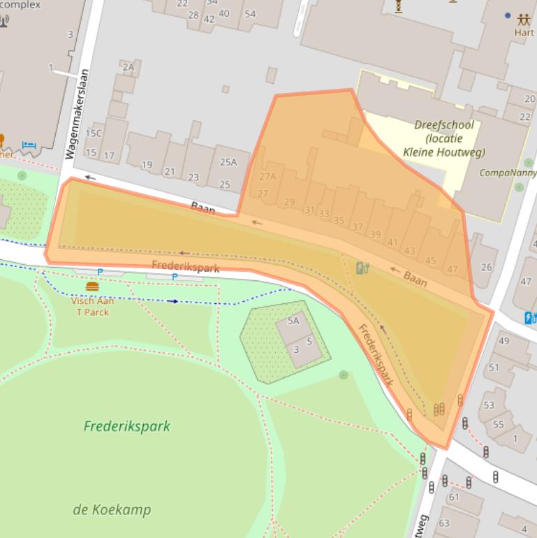 Kaart van postcodegebied 2012DC.
