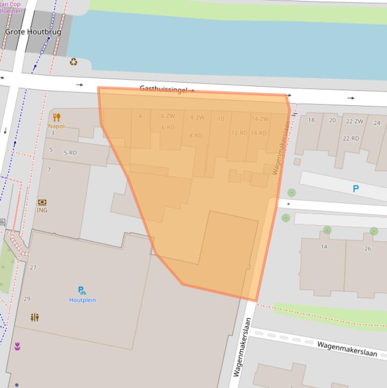 Kaart van postcodegebied 2012DN.