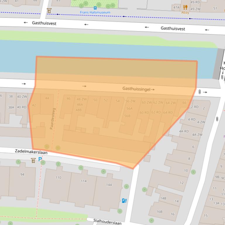 Kaart van postcodegebied 2012DR.