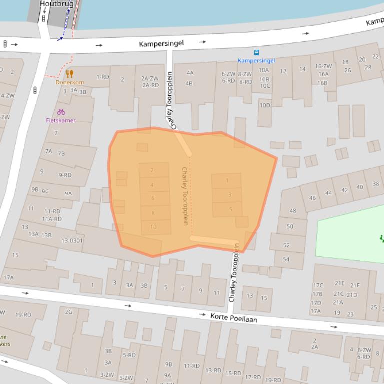 Kaart van postcodegebied 2012DW.