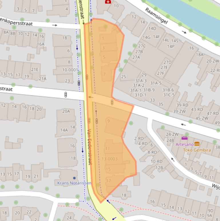 Kaart van postcodegebied 2012EL.