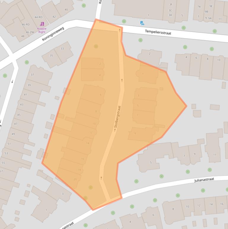 Kaart van postcodegebied 2012EP.