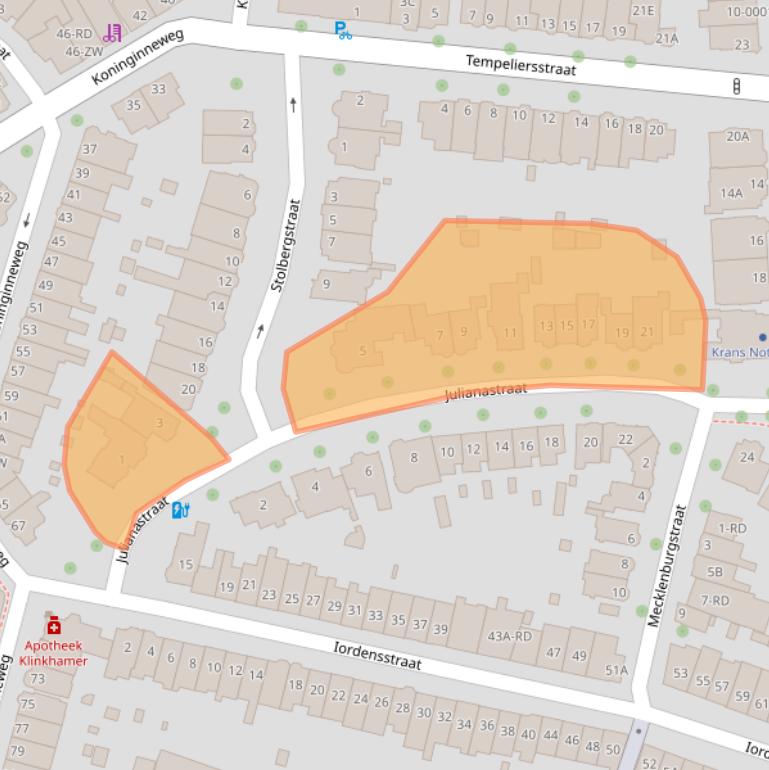 Kaart van postcodegebied 2012ER.