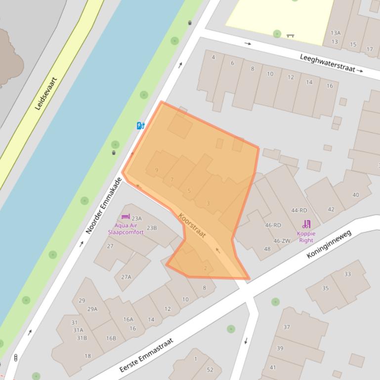 Kaart van postcodegebied 2012GE.