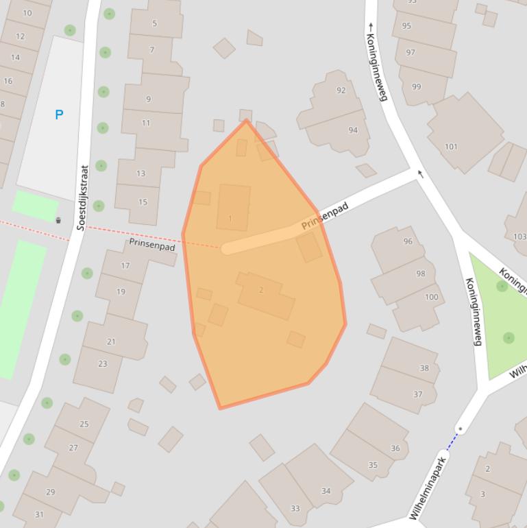 Kaart van postcodegebied 2012GW.