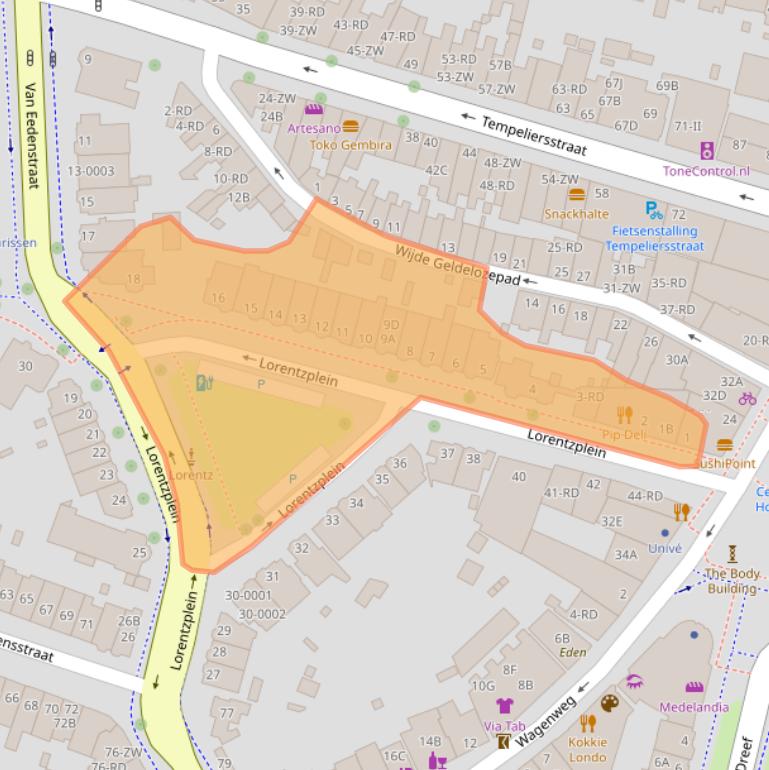 Kaart van postcodegebied 2012HG.