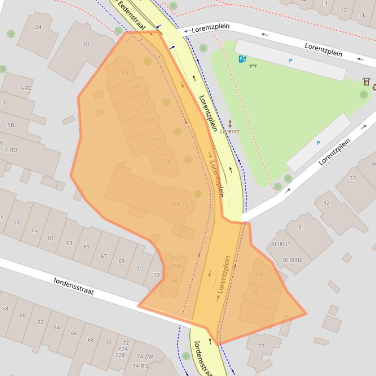 Kaart van postcodegebied 2012HH.