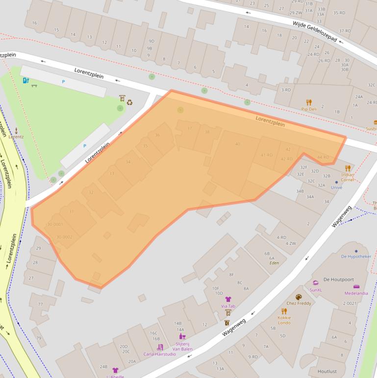 Kaart van postcodegebied 2012HJ.