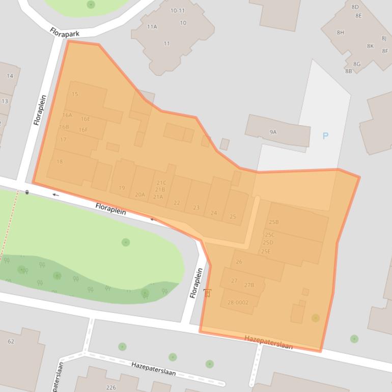 Kaart van postcodegebied 2012HM.