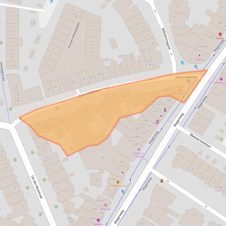 Kaart van postcodegebied 2012KH.