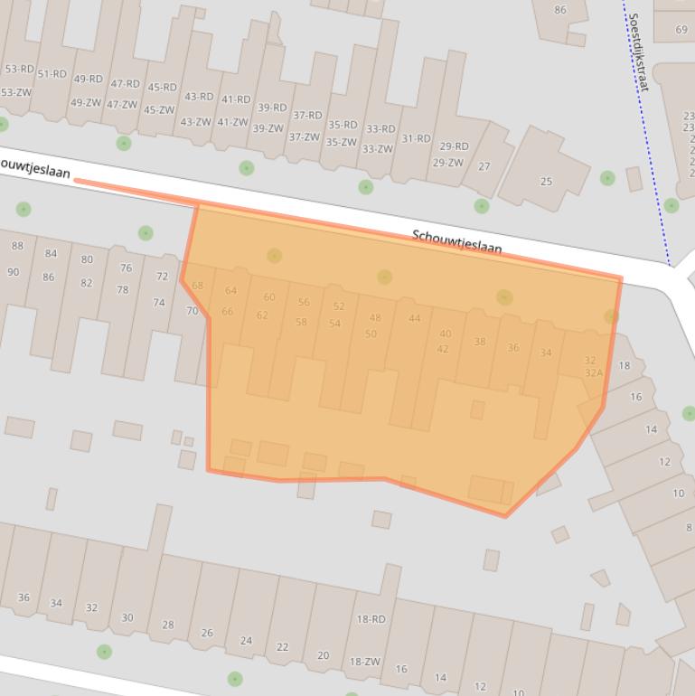 Kaart van postcodegebied 2012KJ.