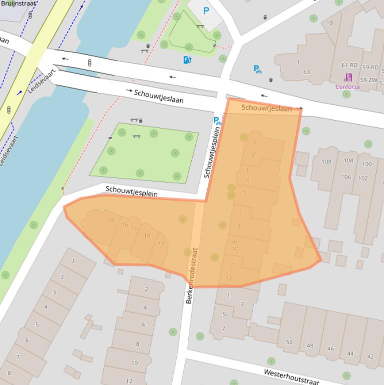 Kaart van postcodegebied 2012KP.