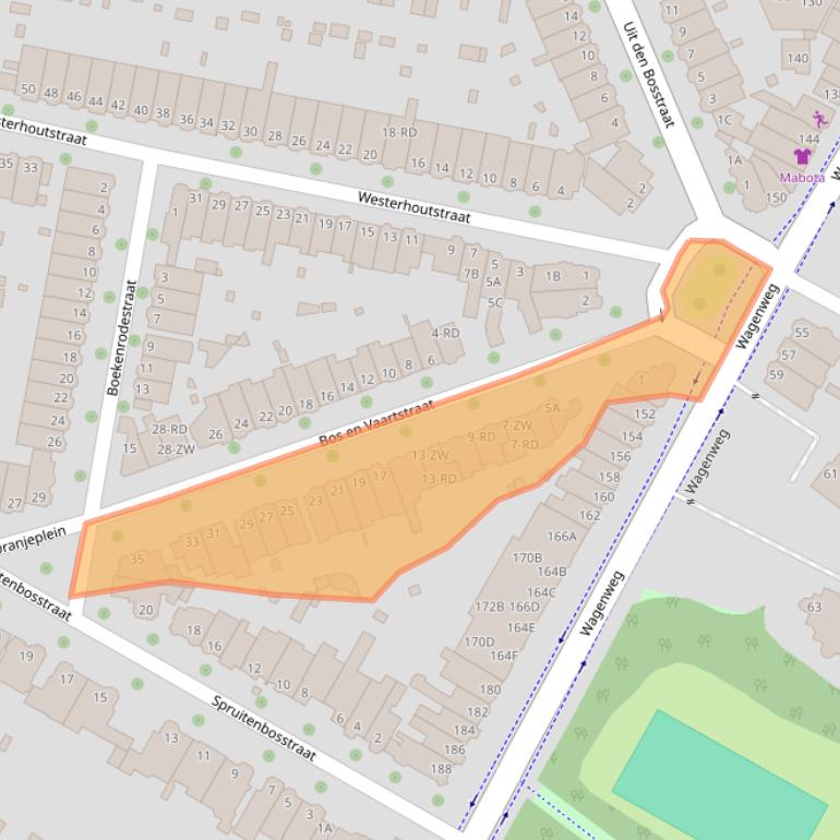 Kaart van postcodegebied 2012LG.