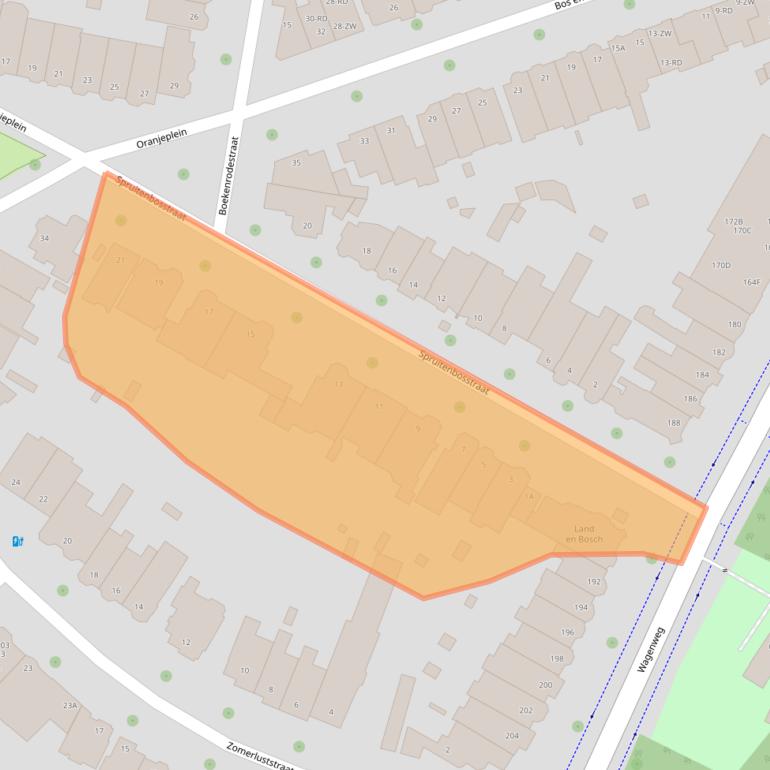 Kaart van postcodegebied 2012LJ.