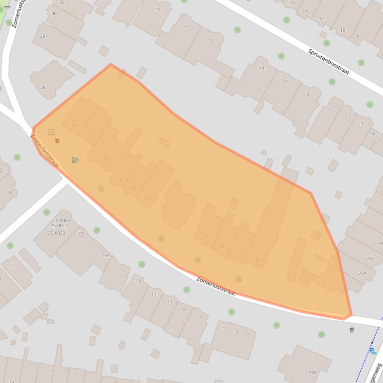 Kaart van postcodegebied 2012LM.