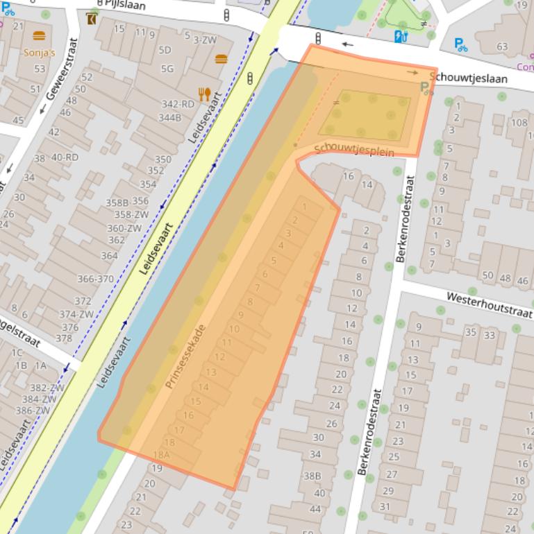 Kaart van postcodegebied 2012MA.