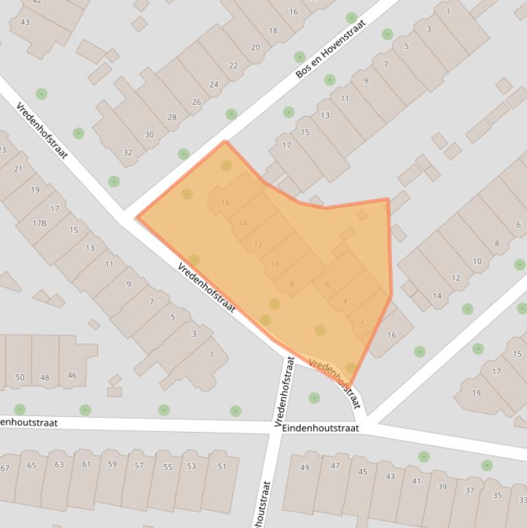 Kaart van postcodegebied 2012ME.