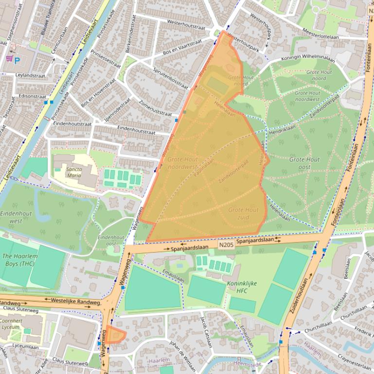 Kaart van postcodegebied 2012NC.