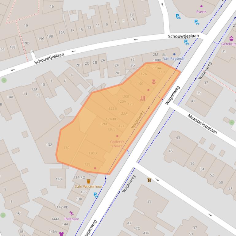 Kaart van postcodegebied 2012NJ.