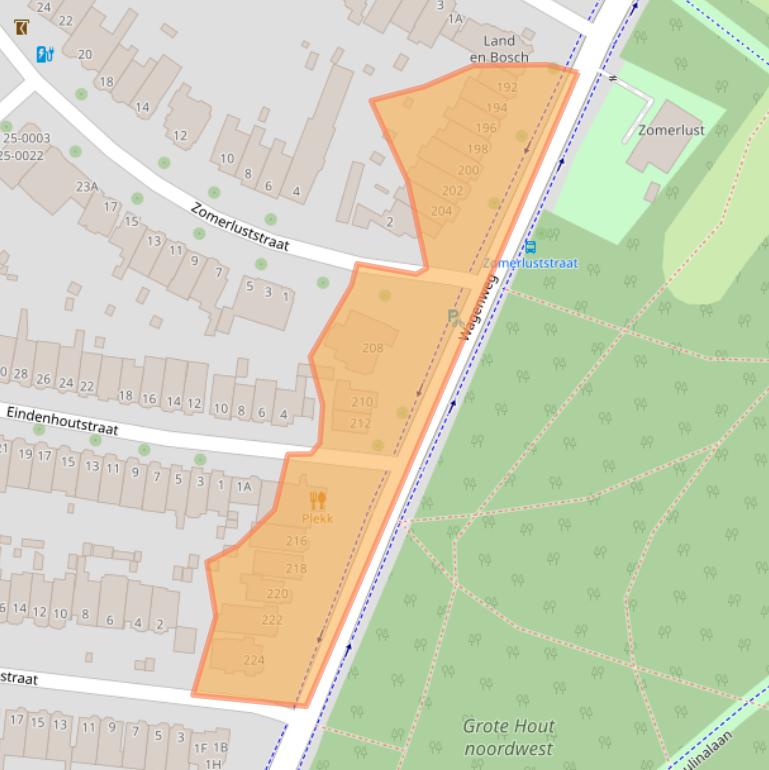 Kaart van postcodegebied 2012NM.