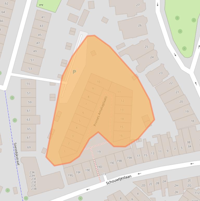 Kaart van postcodegebied 2012NN.