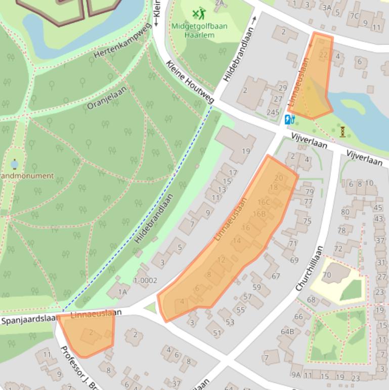 Kaart van postcodegebied 2012PP.