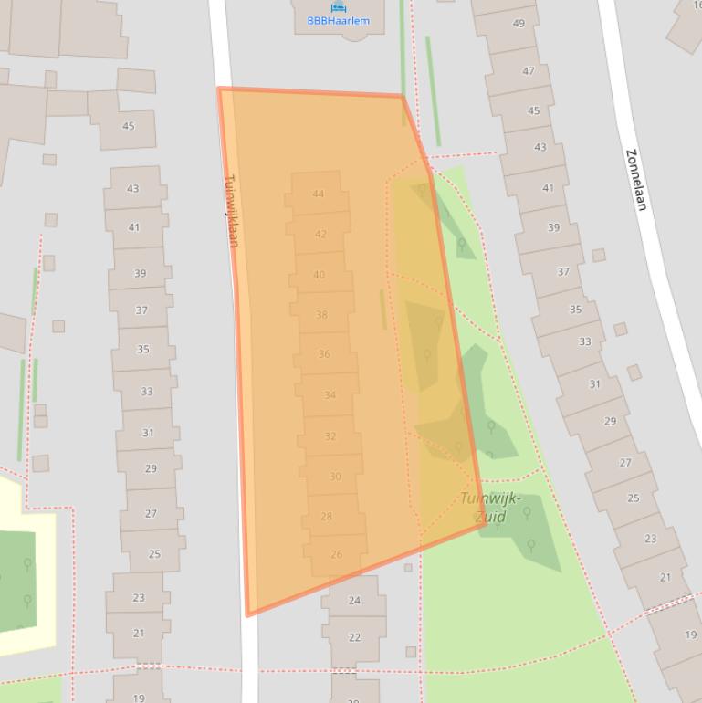 Kaart van postcodegebied 2012RH.